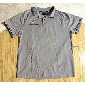 Sail Racing Polo Shirt Mens Sz L Gray Collared Short Sleeve 2011 Dragon Speed 10